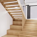 Sleek Modern Spiral Staircase Design With Wooden Steps In Bright Residential Interior