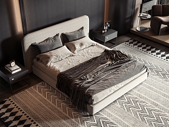 Style Commodity Bed 3d model