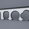 Traditional Chinese Entrance Gates with Various Shapes on White Wall and Black Tiled Roof Design