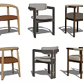 Modern Stylish Accent Chairs in Different Styles with Wooden Frames Upholstered Seats and Various Colors
