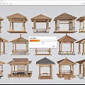 new Chinese style pavilion landscape pavilion rural pavilion wooden structure pavilion courtyard pavilion 3d model