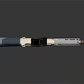 Modern Tactical Rifle With White Blue Black Body Scope And Rail System