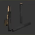 Pair of Modern Pistols With Wooden Grips And Black Frames For Tactical