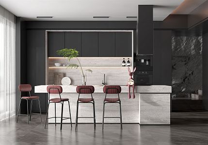 Open kitchen Modern kitchen 3d model