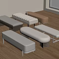 Modern Bed End Stool Combination Sofa Bench 3d model