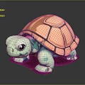 Turtle Cartoon Turtle Snapping Turtle Chickbill Turtle Reptile Cold Blooded Animal Reptile Class 3d model