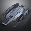 Futuristic Advanced Cosmic Spaceship Design With Metallic Structure And Aerodynamic Shape