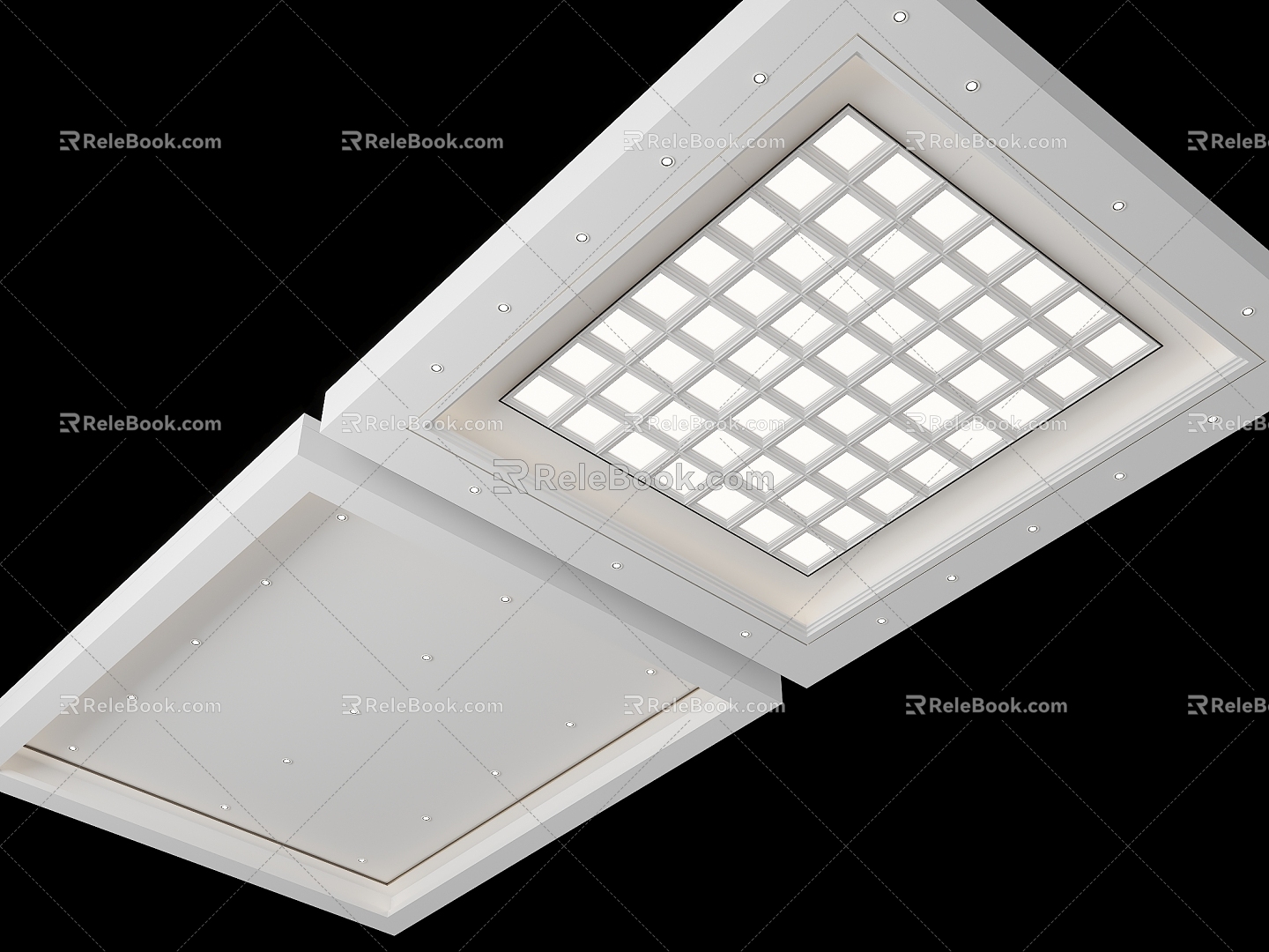 Modern Ceiling Simple Ceiling Office Space Ceiling Office Hall Ceiling Light Membrane Ceiling 3d model