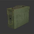 Green Vintage Storage Box with Black Handle and Metal Clasp Sturdy Design for Organizing Items