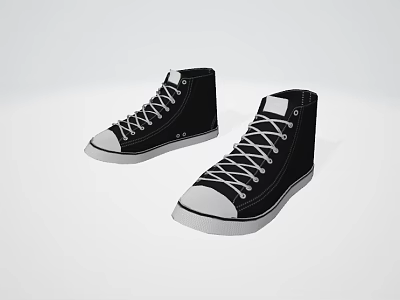 Modern canvas shoes 3d model Modern canvas shoes 3d model