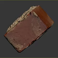 Red Brick With White Mortar Coating On Surface For Construction Material Use 3d model