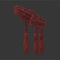 Three Dark Red Rope Woven Decorative Ties for Home Decoration Household Essentials