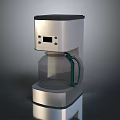 Stainless Steel Coffee Maker With Glass Carafe And Control Panel