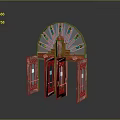 traditional architecture traditional building gate traditional gate traditional gate ancient building gate courtyard gate garden gate 3d model