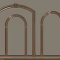 Decorative Wooden Arched Components With Carved Details And Various Sizes For Interior Design