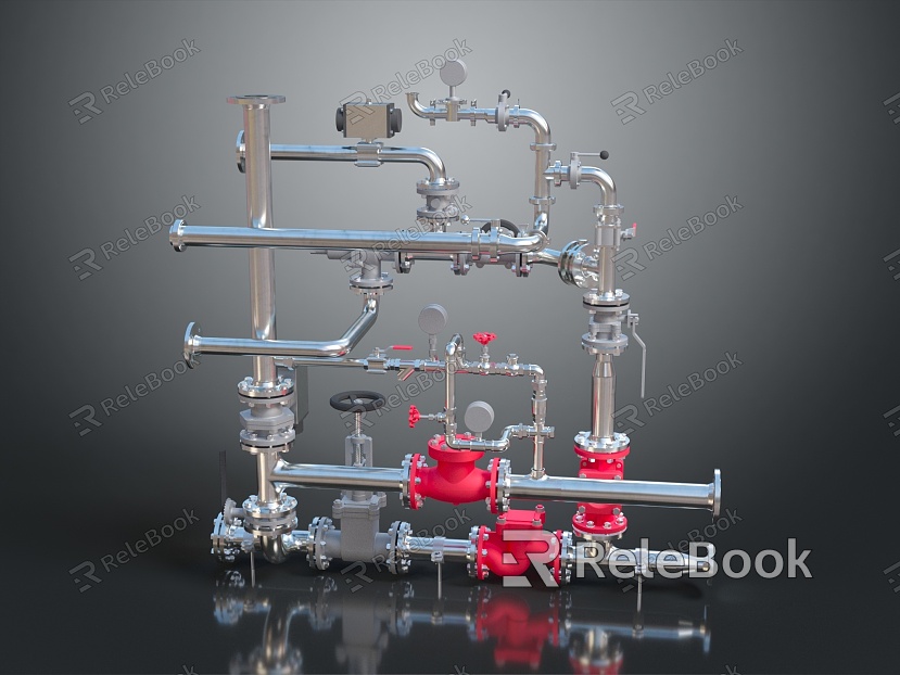 Industrial LOFT water pipe pipe valve iron pipe model