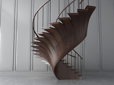 modern revolving staircase 3d model