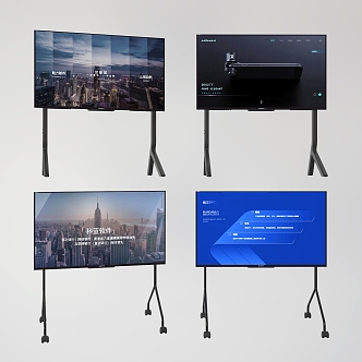 TV stand mobile TV screen display advertising screen 3d model