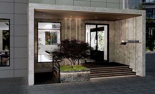 Modern Door Head Sales Department Door Entrance Door Head 3d model