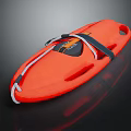 Orange Rescue Floatation Device with Black Straps for Water Safety and Swimming