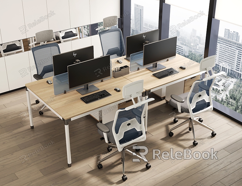 modern office desk and chair model