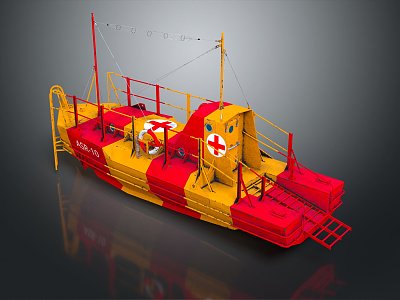 Industrial LOFT Lifeboat Liferaft Life Saving Supplies model