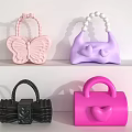 Fashion Handbags With Colorful Designs Butterfly Heart Crab Shapes And Pearl Handles