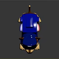 Cute Police Dog Puppy Doll Wearing Blue Uniform Cap Badge And Backpack