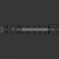Black Long Strip Mechanical Component With Multiple Modules And Ventilation Grilles