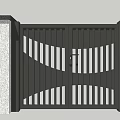 Various Stylish Entrance Gates With Metal Patterns And Stone Pillar Details