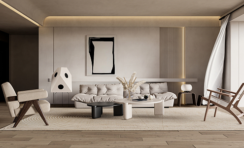 Silent living room. 3d model