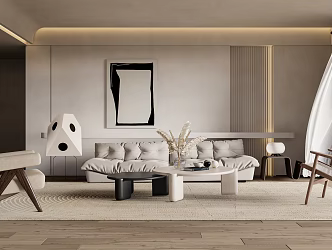 Silent living room. 3d model