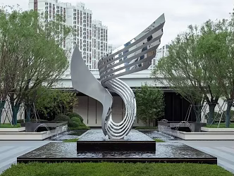 Modern Urban Sculpture 3d model