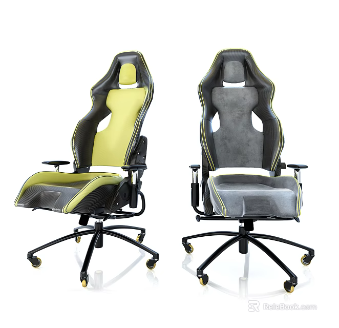High Back Office Chair With Ergonomic Design And Two Color Options For Comfortable Seating 3d model 