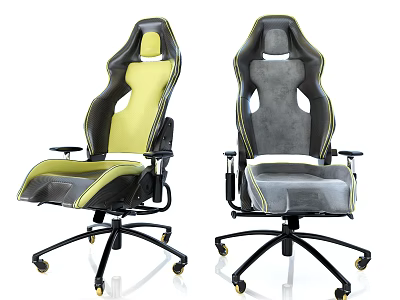 High Back Office Chair With Ergonomic Design And Two Color Options For Comfortable Seating 3d model