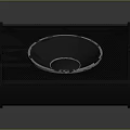 Professional Black Speaker With Mesh Grille Round Woofer And Side Handle