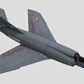 Gray Fighter Jet With Open Cockpit MARINE Insignia And French Navy Emblem