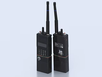 walkie-talkie radio communicator radio transceiver satellite phone 3d model