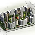 Modern High Rise Residential Complex With Central Greenery And Landscaped Layout