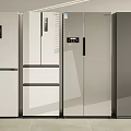 Various Styles Modern Refrigerators In White Silver Gray With Smooth Surface And Control Panels