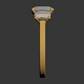 Trendy Gold Fashion Ring with Three Clear Gemstones for Modern Accessory Style