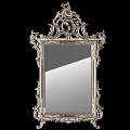 Two Ornate Vintage Carved Mirrors With Intricate Decorative Frame Design