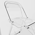 Modern Transparent Folding Leisure Chair With Lightweight Sleek Design For Home Indoor Space Saving