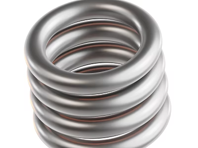 High Quality Industrial Metal Spring Coils Stacked For Mechanical Equipment 3d model