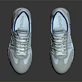 Stylish White Kappa Sneakers With Blue Tongue Lining White Laces And Yellow Green Sole Accents