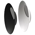 Circular Mirror With Black Frame Ideal For Modern Home Decor And Minimalist Interior Design