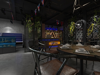 Industrial Restaurant 3d model