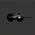 Black Wired Computer Mouse With RGB Lighting And Ergonomic Design For Gaming Use 3d model