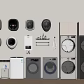 Modern Washing Machines Including Wall Mounted And Freestanding Models In Various Colors