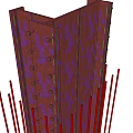 Reinforced Steel Building Component With Vertical Horizontal Bars For Structural Support 3d model